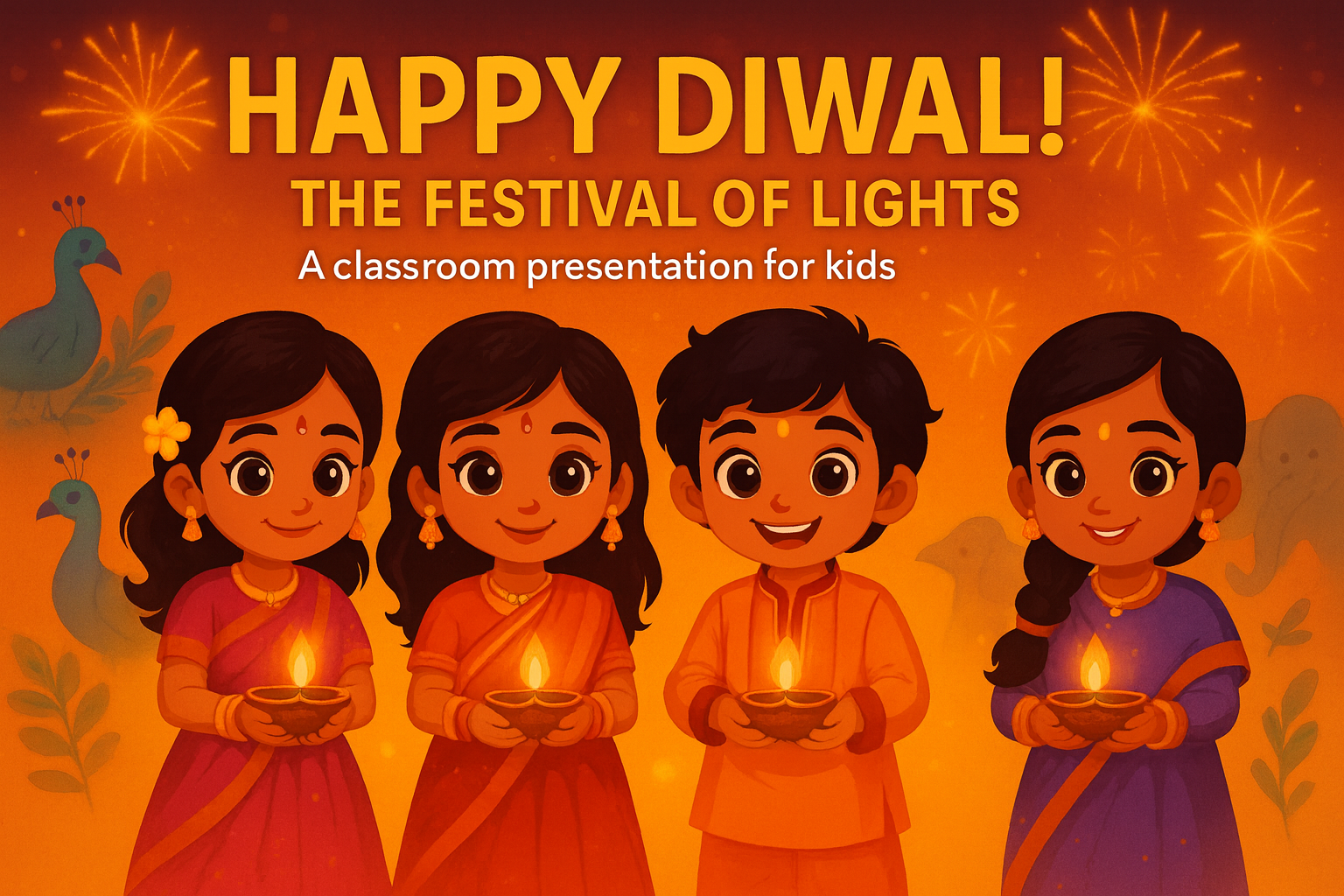 Diwali ready to use slides for school 2025